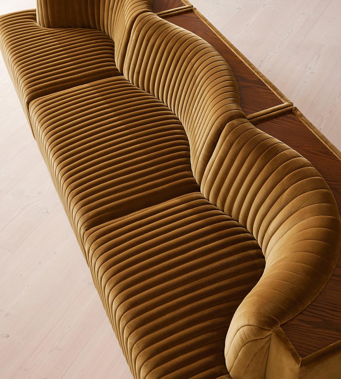 Hamish Modular Sofa - Four Seater - Velvet - Mustard - Images - Image 5