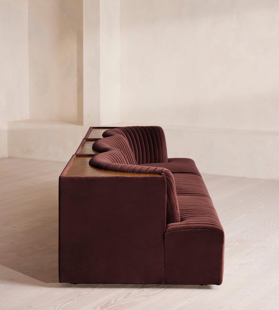 Hamish Modular Sofa - Four Seater - Velvet - Aubergine - UK - Images - Image 3