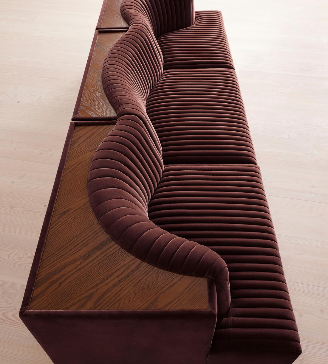 Hamish Modular Sofa - Four Seater - Velvet - Aubergine - UK - Images - Image 6