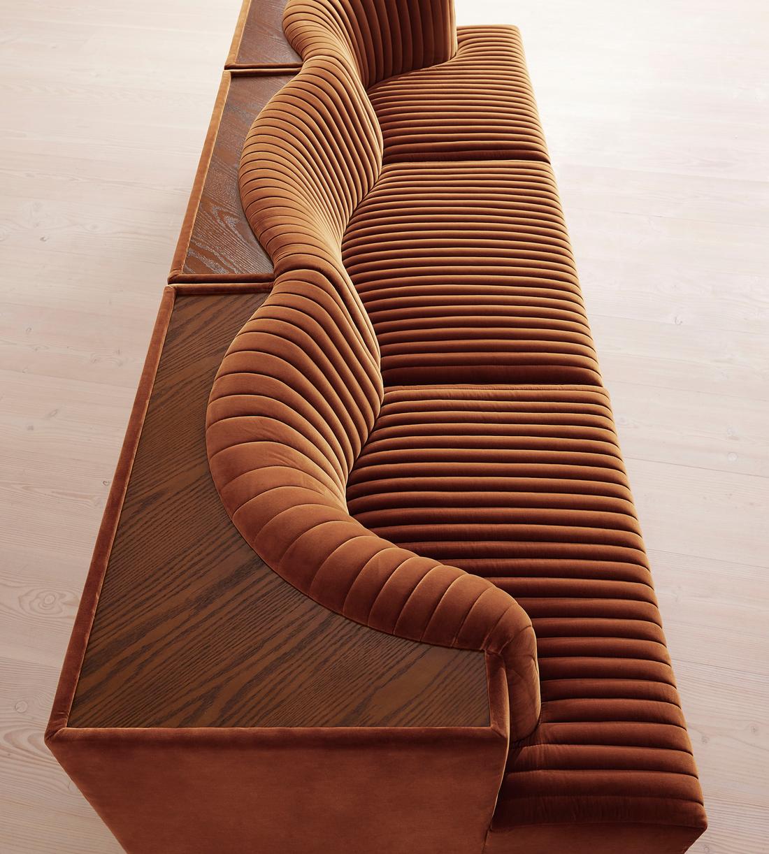 Hamish Modular Sofa - Four Seater - Velvet - Cinnamon - UK - Images - Image 6
