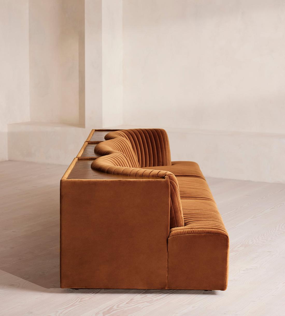 Hamish Sectional Sofa - Four Seater - Velvet - Cinnamon - US - Images - Image 3