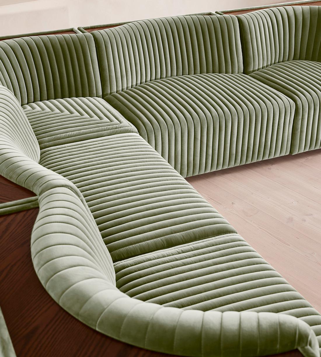 Hamish Modular Sofa - Corner Sofa - Velvet - Seafoam - UK - Images - Image 5