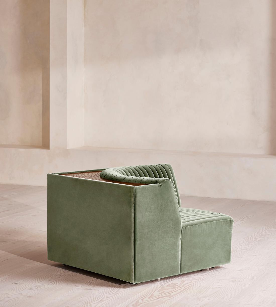 Hamish Modular Sofa - Corner Module - Velvet - Seafoam - UK - Image 9