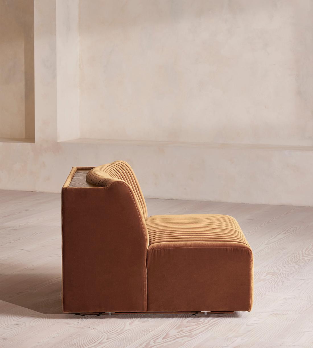 Hamish Modular Sofa - Left Arm Module - Velvet - Cinnamon - UK - Image 8