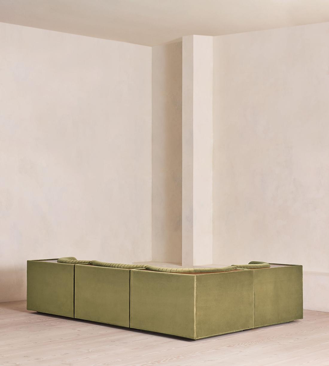 Hamish Modular Sofa - L-Shaped Sofa - Velvet - Lichen - UK - Images - Image 3