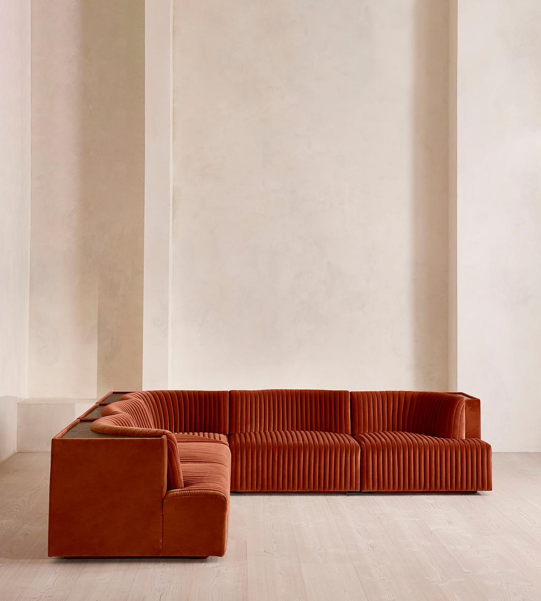 Hamish Modular Sofa - Corner Sofa - Velvet - Rust - Images - Image 3