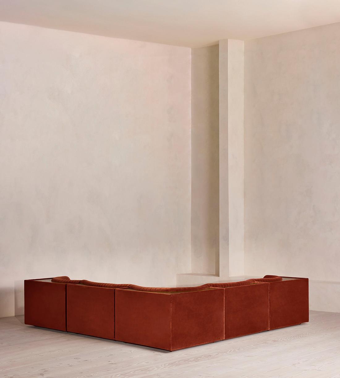 Hamish Modular Sofa - Corner Sofa - Velvet - Rust - Images - Image 4