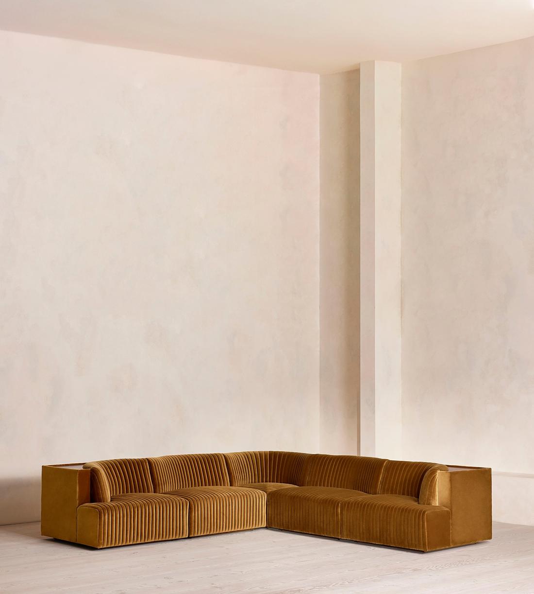 Hamish Modular Sofa - Corner Sofa - Velvet - Mustard - Listing - Image 3