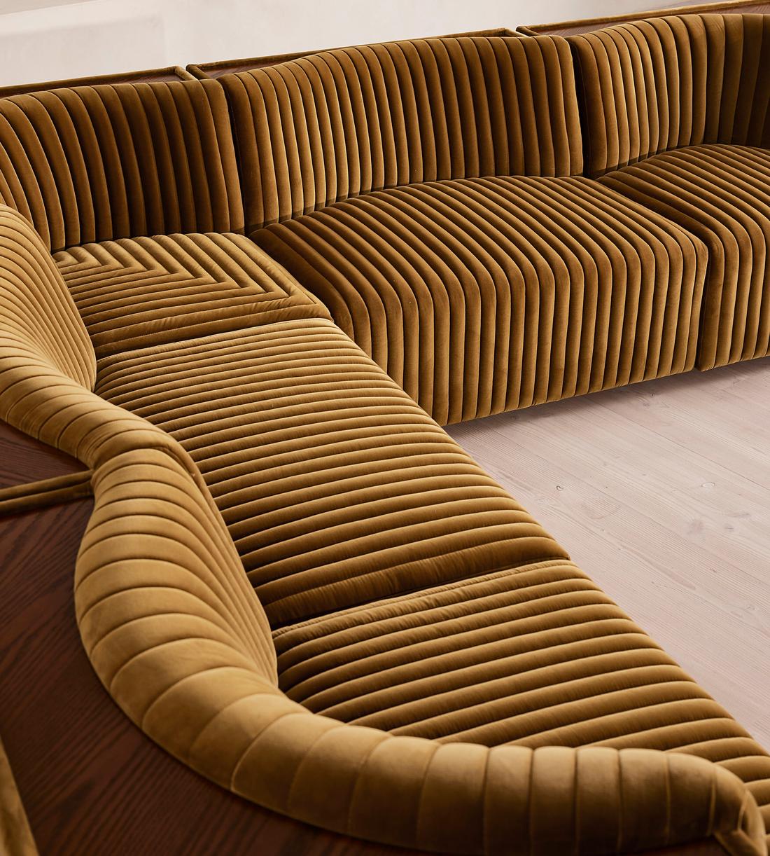 Hamish Modular Sofa - Corner Sofa - Velvet - Mustard - Images - Image 7
