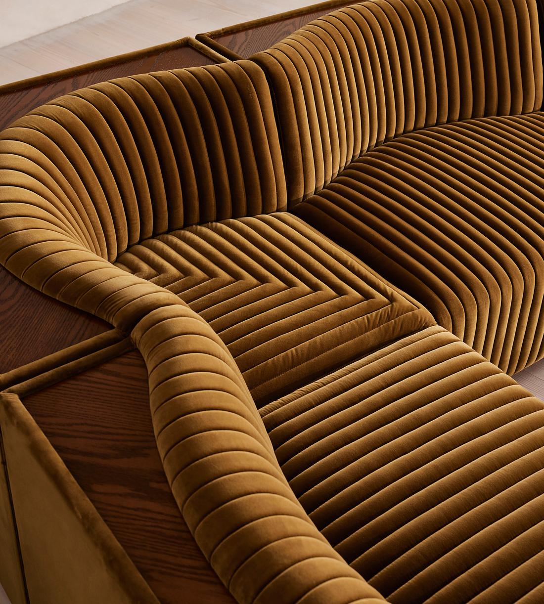 Hamish Modular Sofa - Corner Sofa - Velvet - Mustard - Images - Image 7