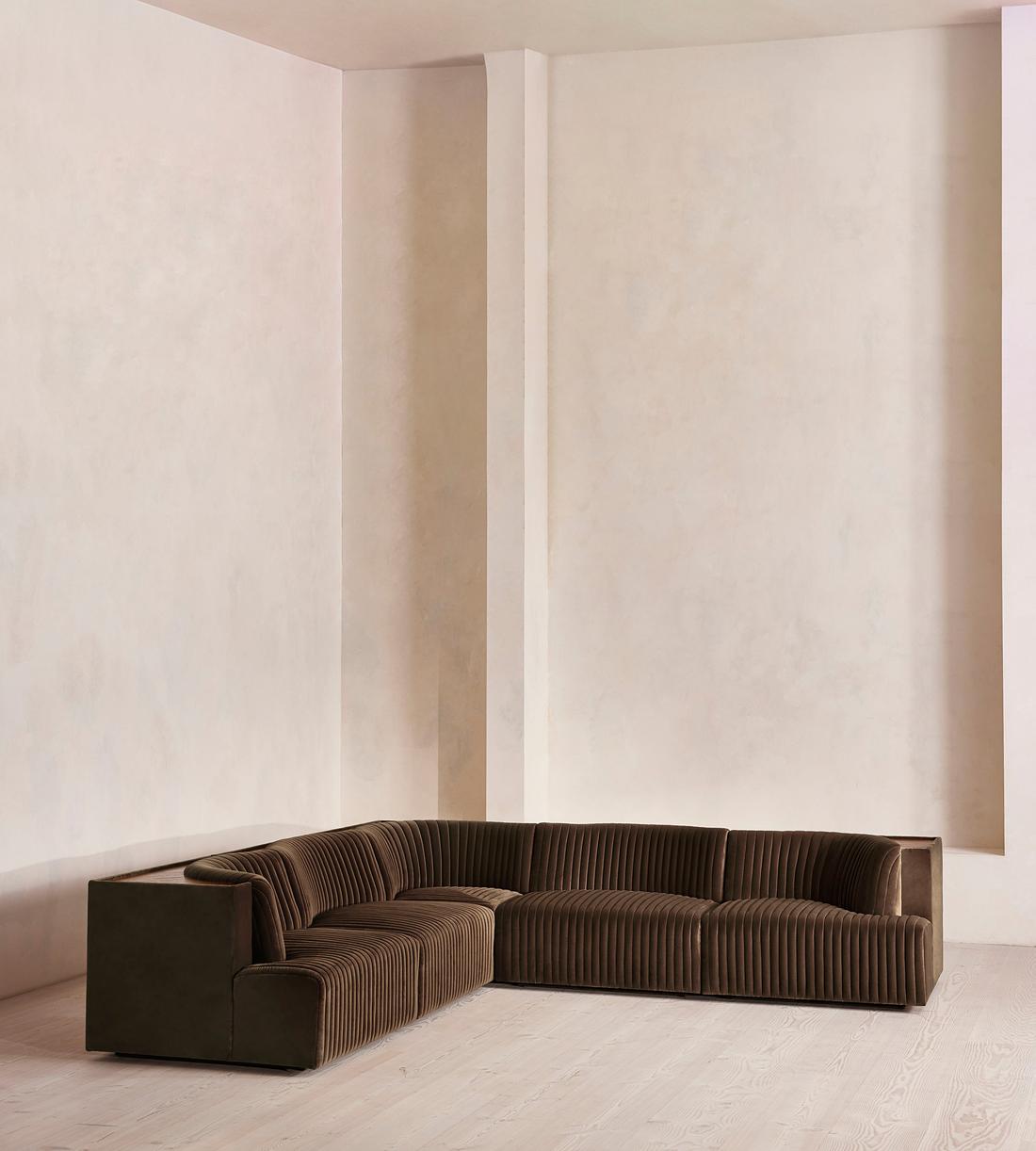 Hamish Modular Sofa - Corner Sofa - Velvet - Chocolate - Listing - Image 2