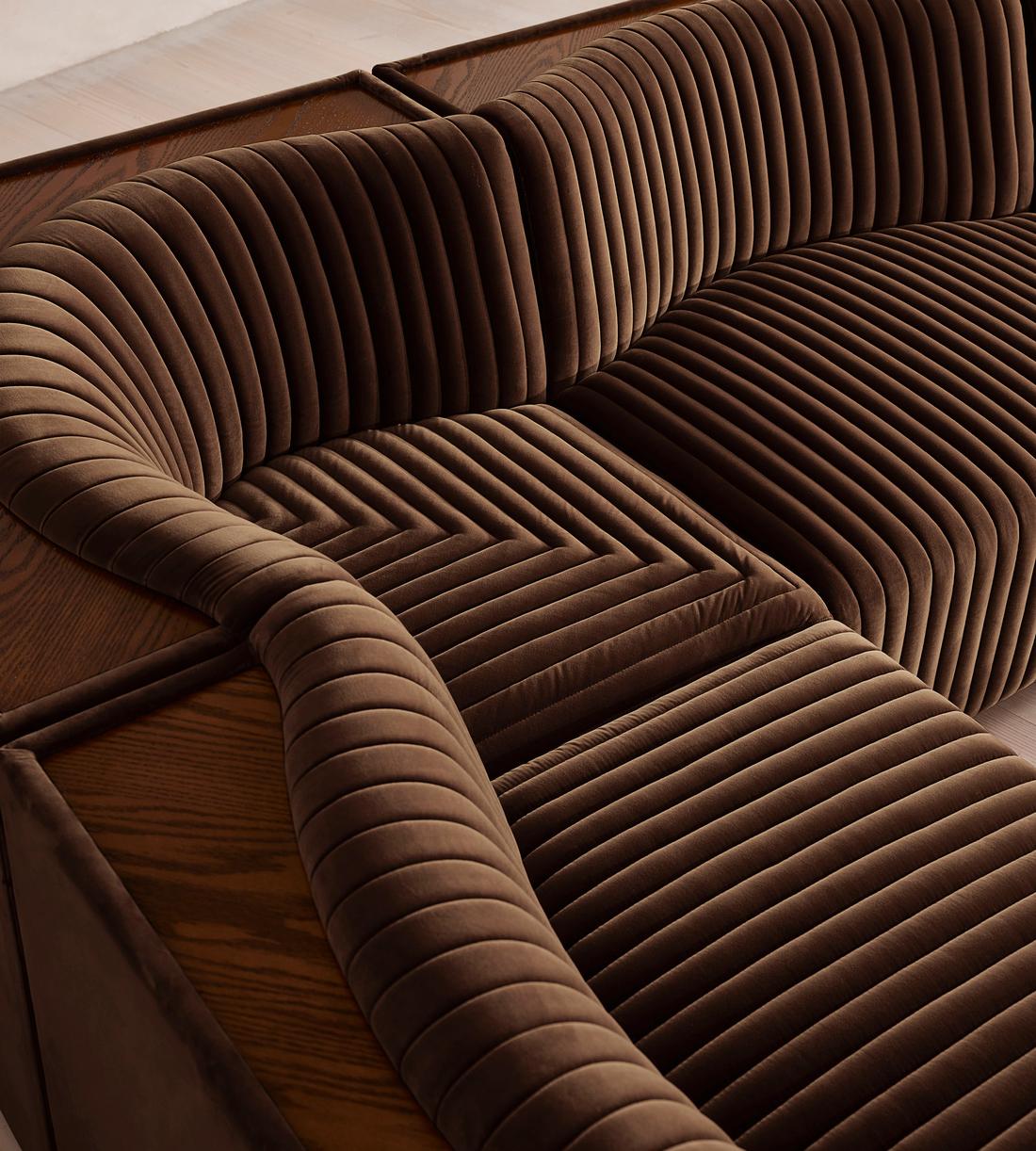 Hamish Modular Sofa - Corner Sofa - Velvet - Chocolate - Images - Image 6