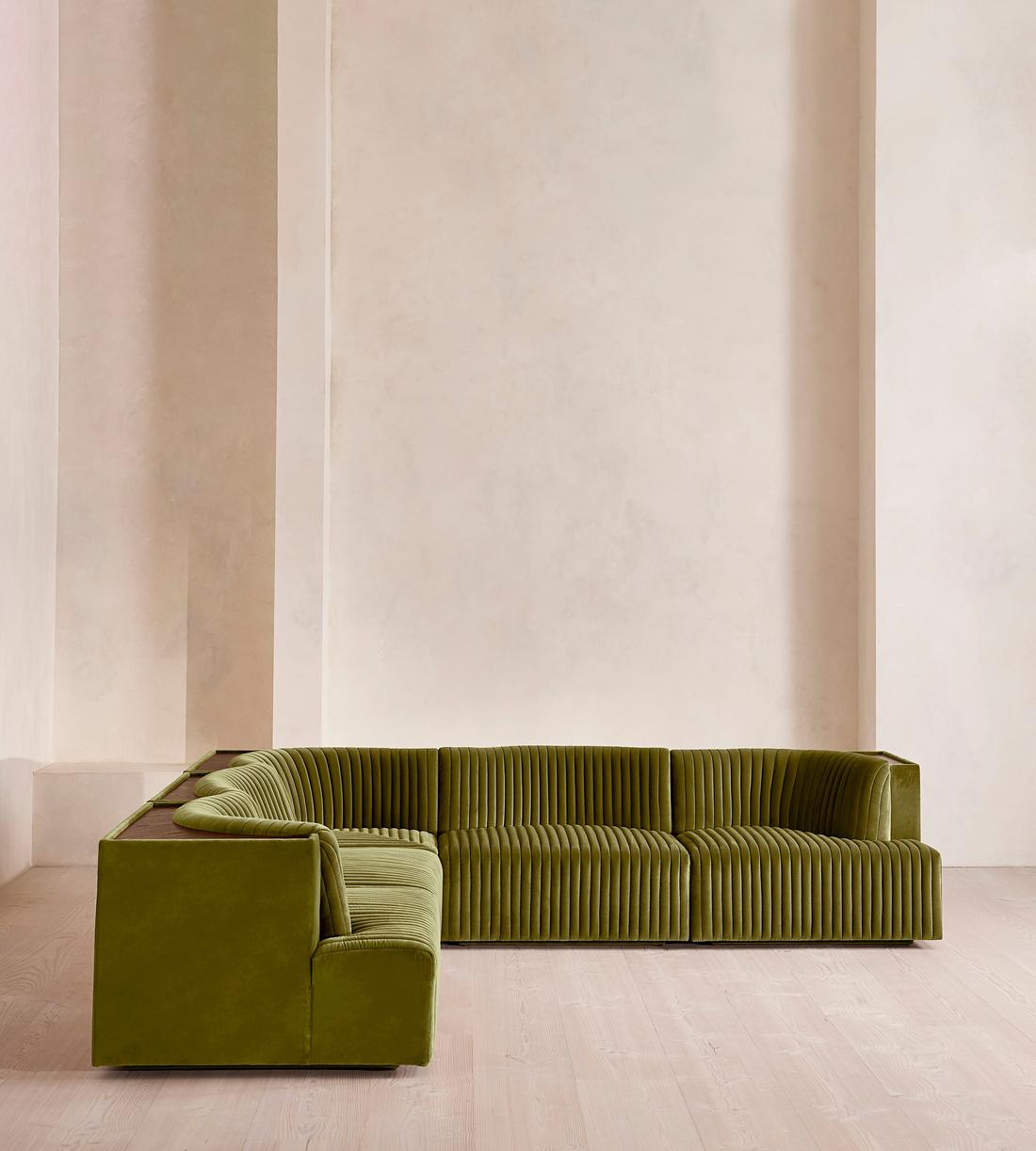 Hamish Modular Sofa - Corner Sofa - Velvet - Olive - Images - Image 3