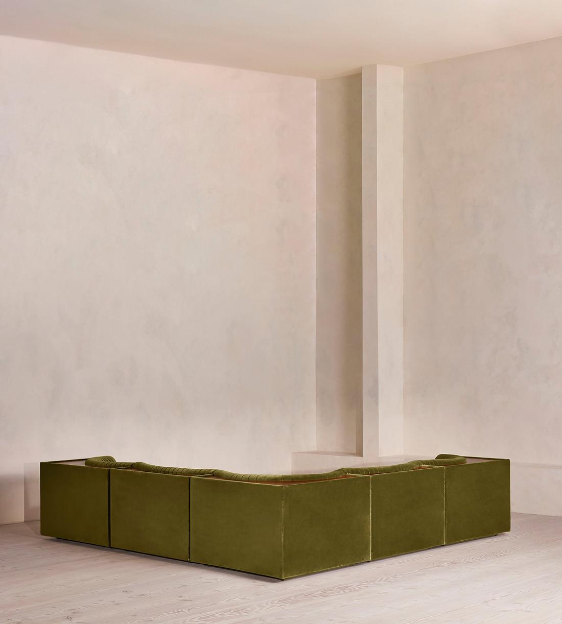 Hamish Modular Sofa - Corner Sofa - Velvet - Olive - Images - Image 4