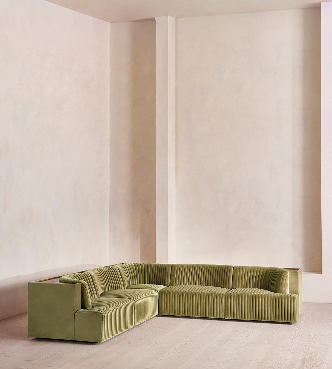 Hamish Modular Sofa - Corner Sofa - Velvet - Lichen - Listing - Image 2