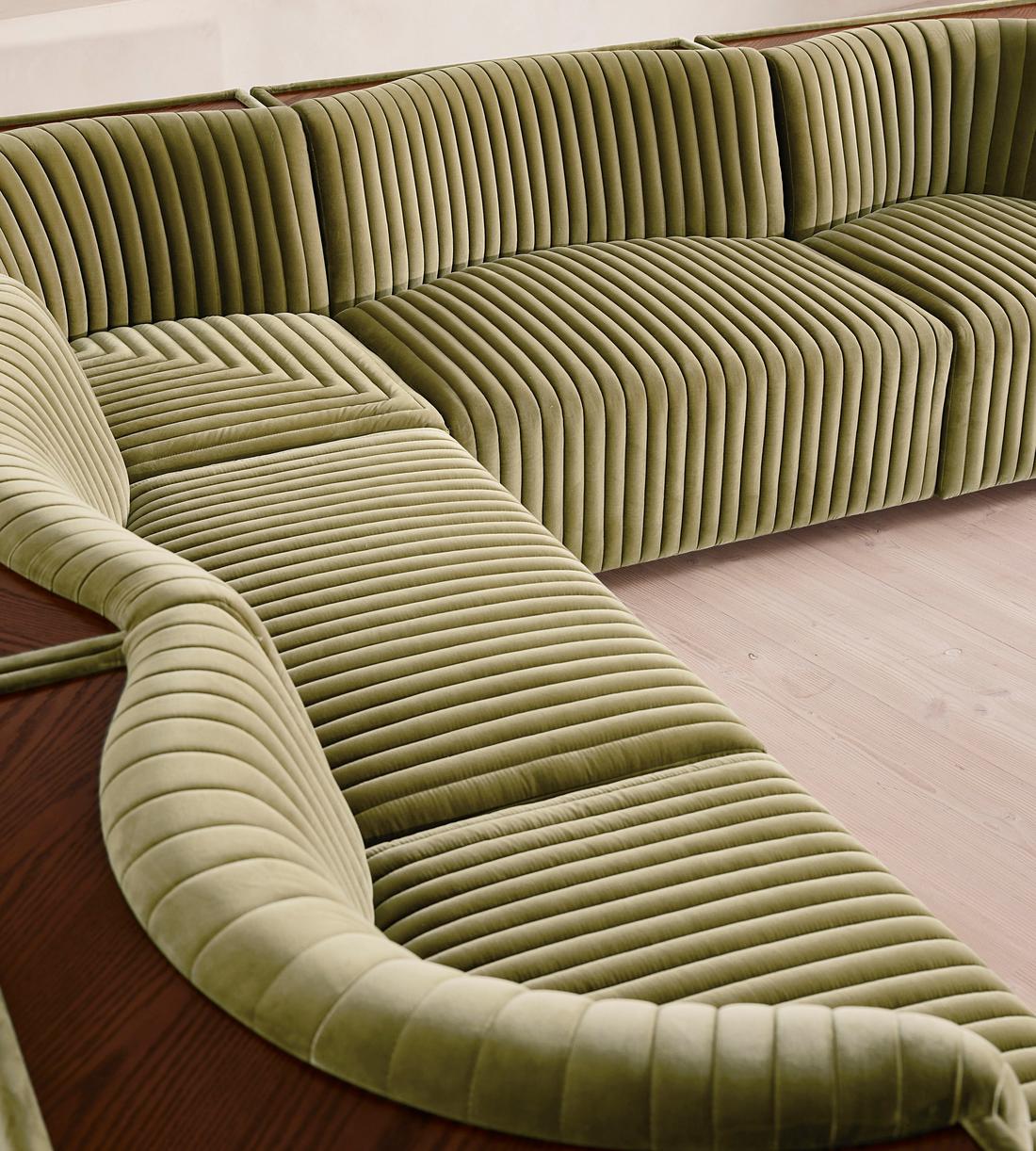 Hamish Modular Sofa - Corner Sofa - Velvet - Lichen - Images - Image 5