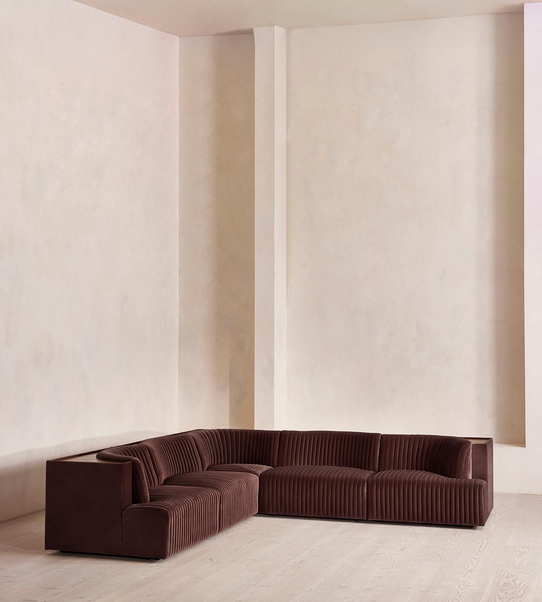 Hamish Modular Sofa - Corner Sofa - Velvet - Aubergine - UK - Listing - Image 2