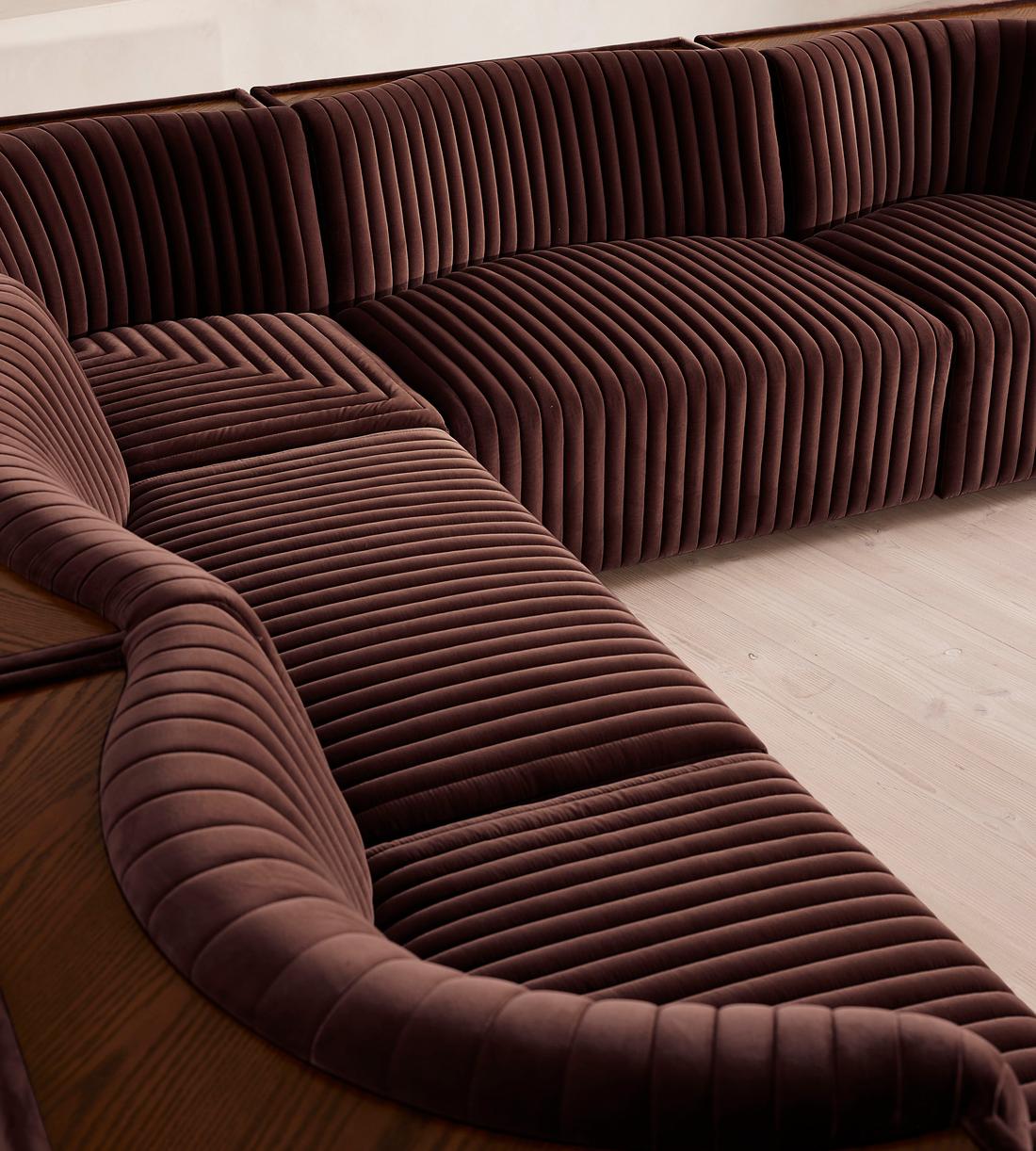 Hamish Modular Sofa - Corner Sofa - Velvet - Aubergine - UK - Images - Image 5