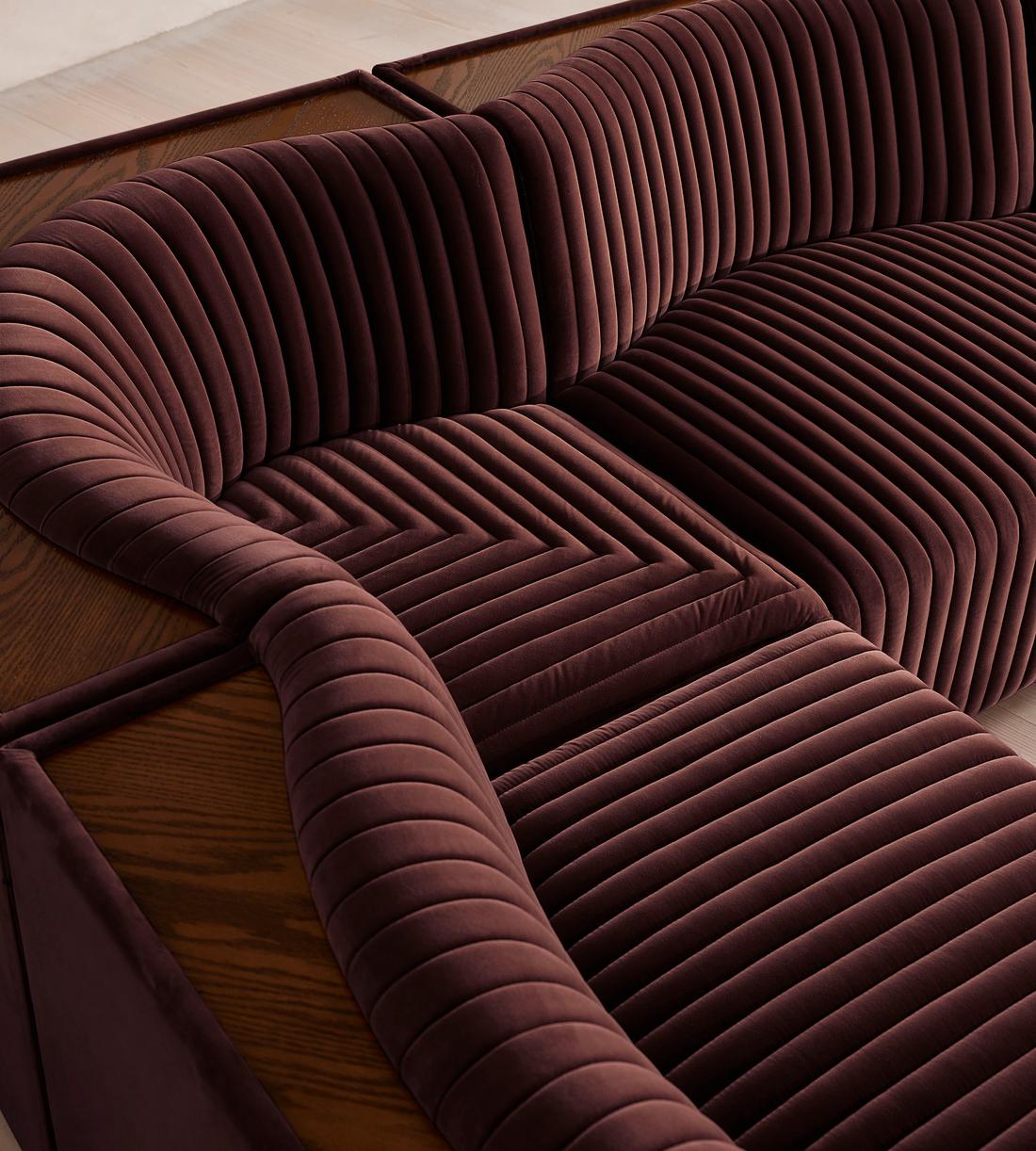 Hamish Modular Sofa - Corner Sofa - Velvet - Aubergine - UK - Images - Image 6