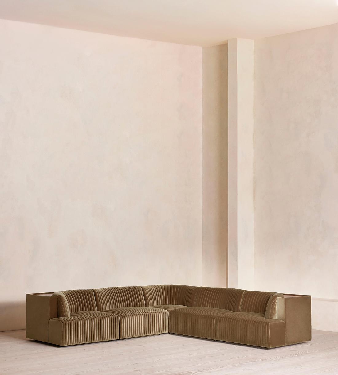 Hamish Modular Sofa - Corner Sofa - Velvet - Truffle - UK - Listing - Image 1