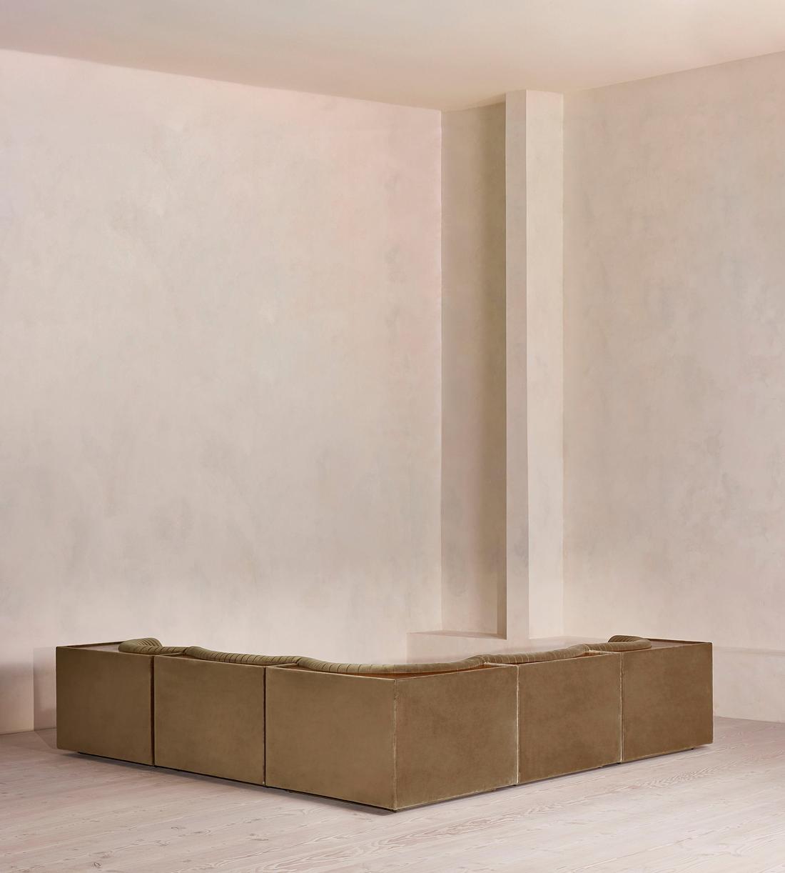 Hamish Sectional Sofa - Corner Sofa - Velvet - Truffle - US - Images - Image 4