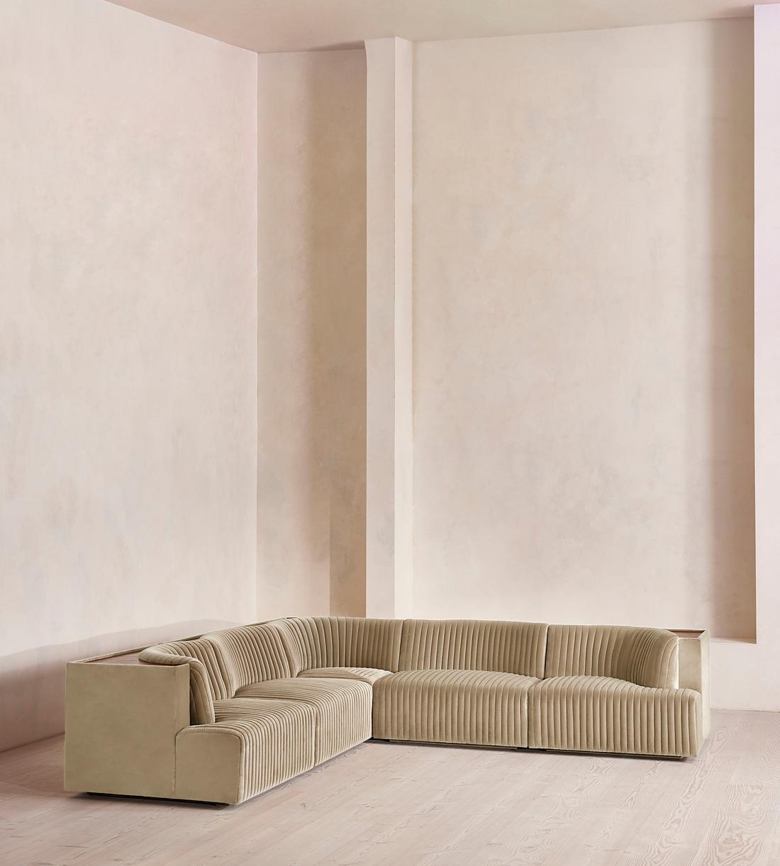 Hamish Modular Sofa - Corner Sofa - Velvet - Oyster - UK - Listing - Image 2