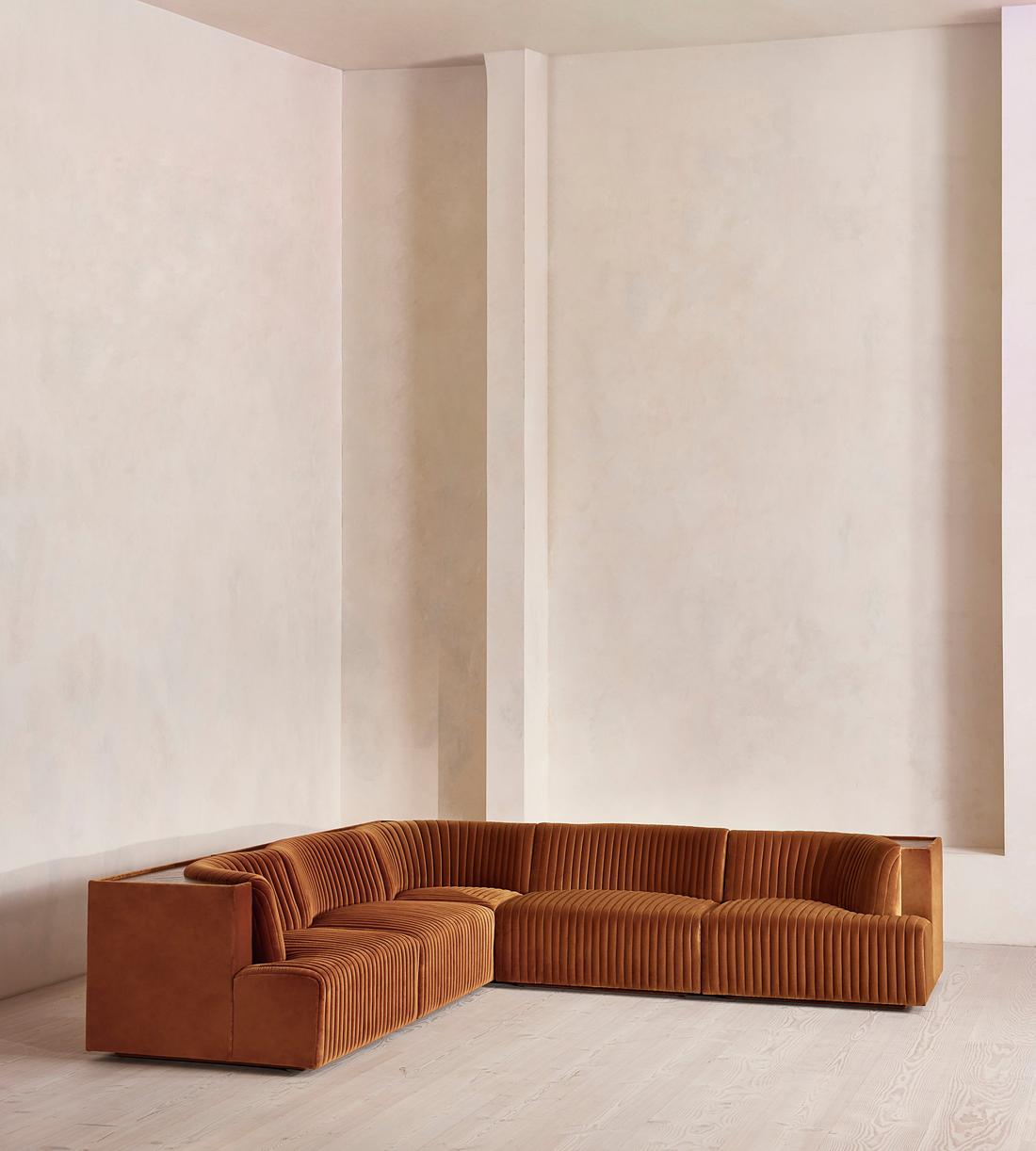 Hamish Modular Sofa - Corner Sofa - Velvet - Cinnamon - UK - Listing - Image 2