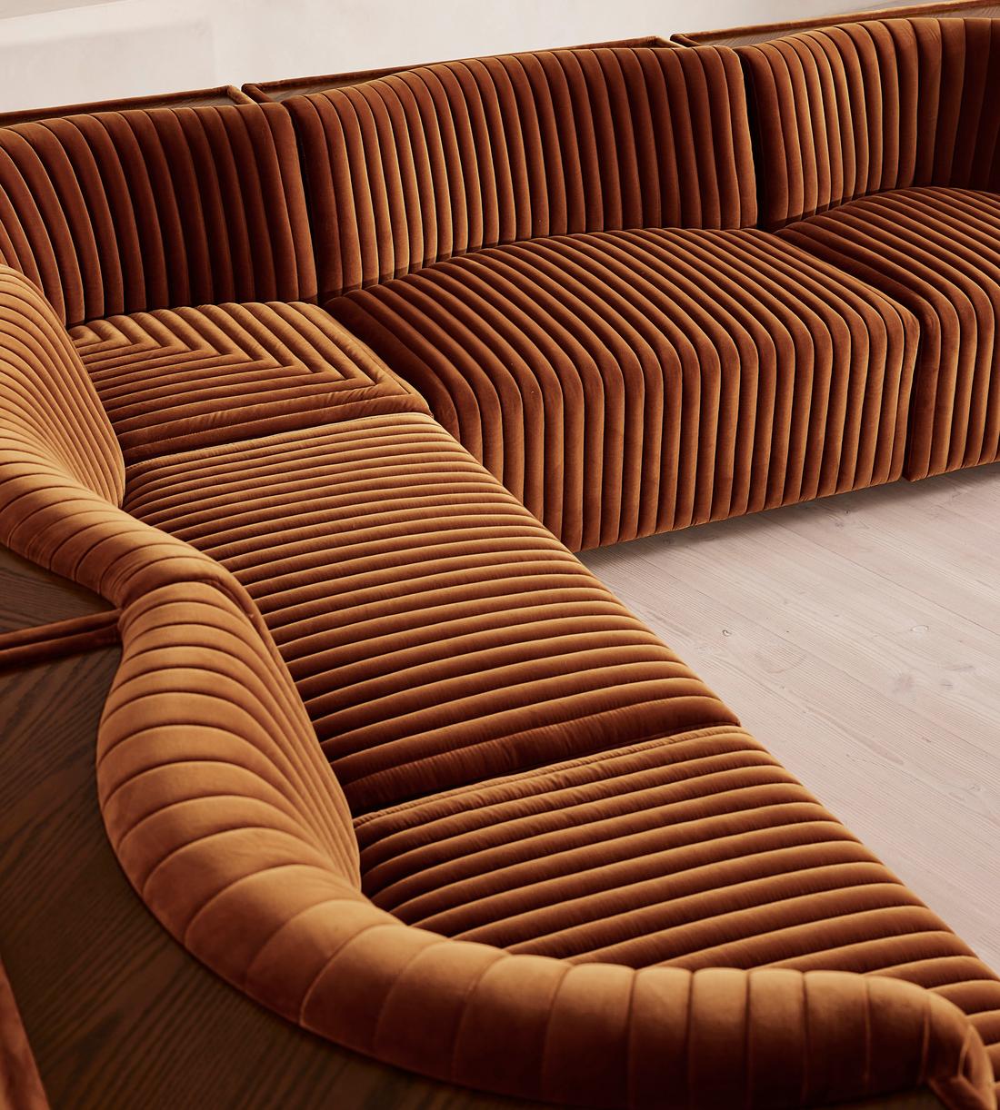 Hamish Modular Sofa - Corner Sofa - Velvet - Cinnamon - UK - Images - Image 5