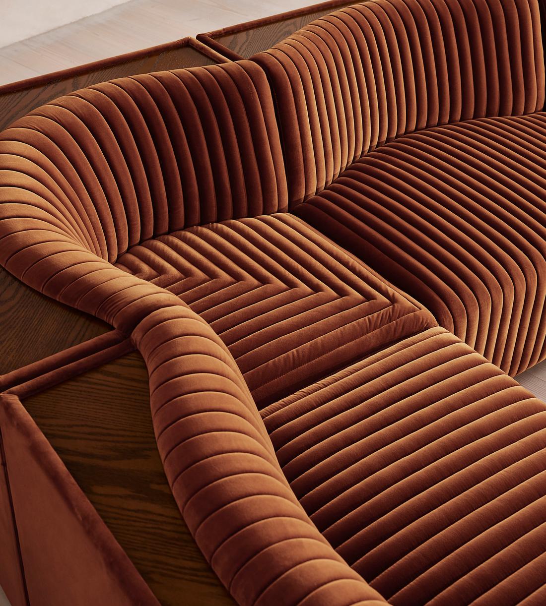 Hamish Modular Sofa - Corner Sofa - Velvet - Cinnamon - UK - Images - Image 5