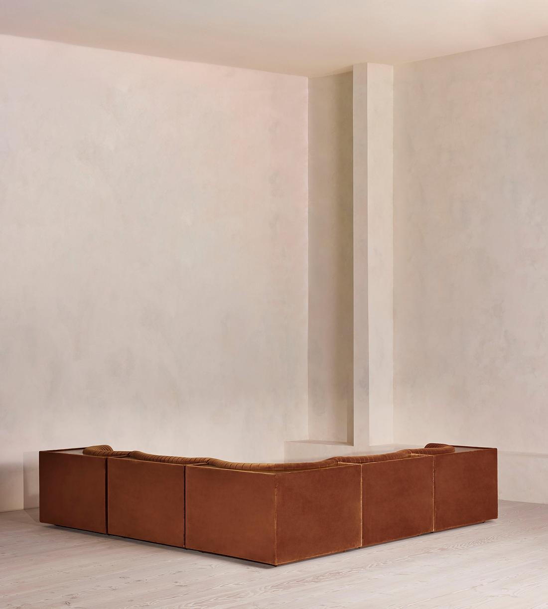 Hamish Sectional Sofa - Corner Sofa - Velvet - Cinnamon - US - Images - Image 4