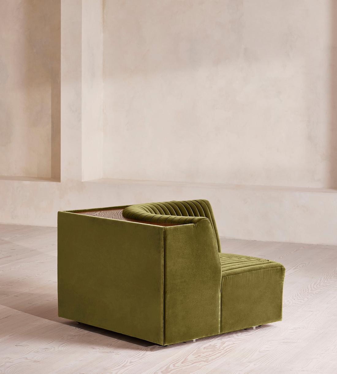 Hamish Modular Sofa - Corner Module - Velvet - Olive - Image 9