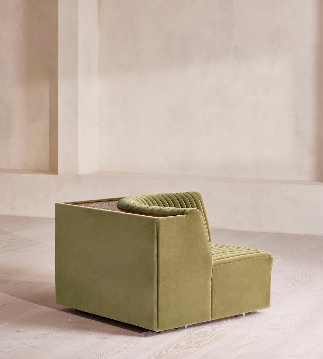 Hamish Modular Sofa - Corner Module - Velvet - Lichen - Image 9