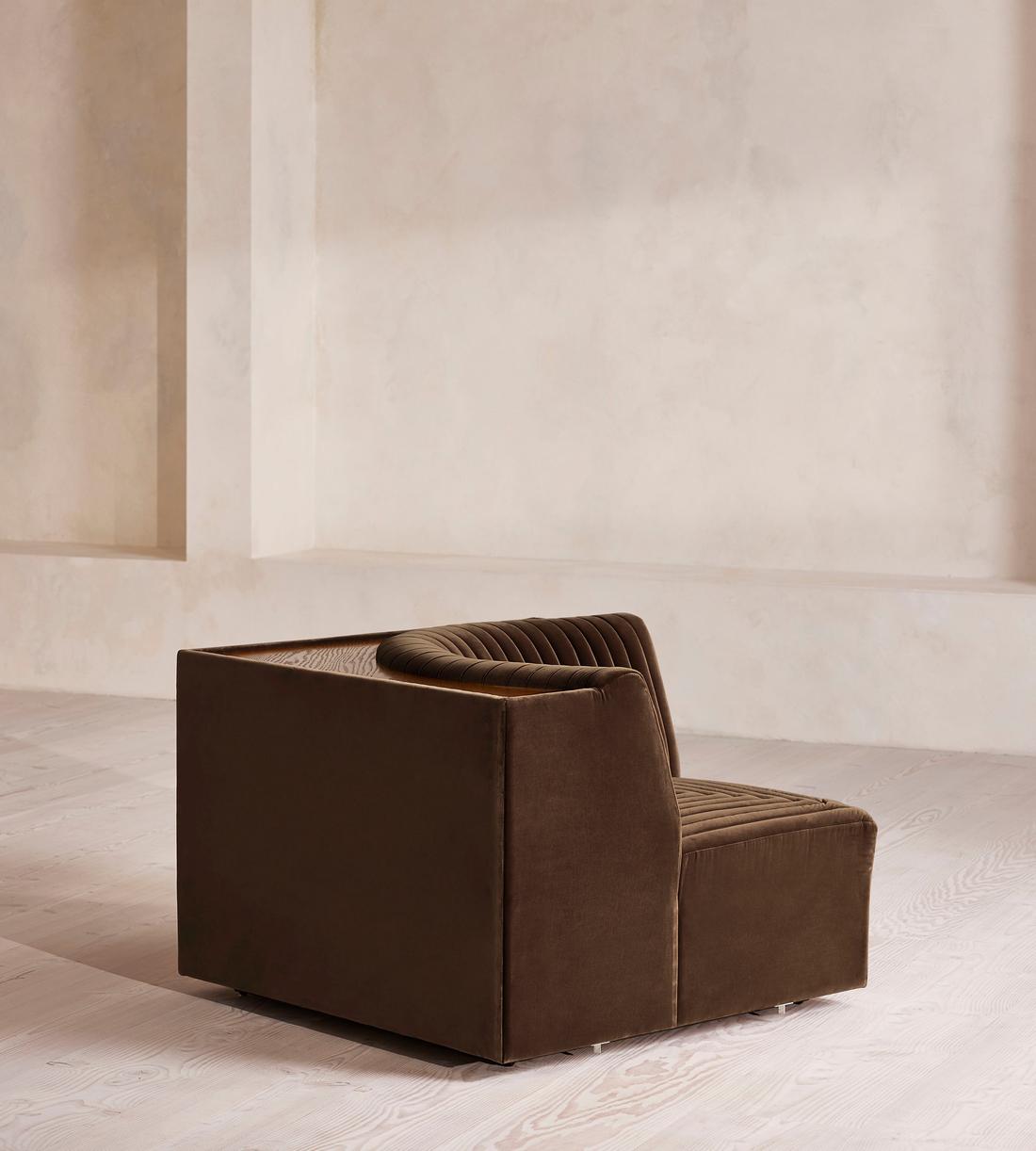 Hamish Sectional Sofa - Right Arm Module - Velvet - Chocolate - US - Image 8