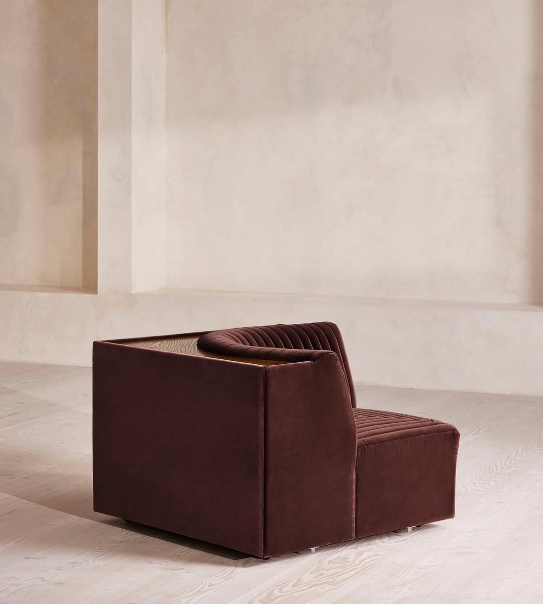 Hamish Modular Sofa - Corner Module - Velvet - Aubergine - UK - Image 9