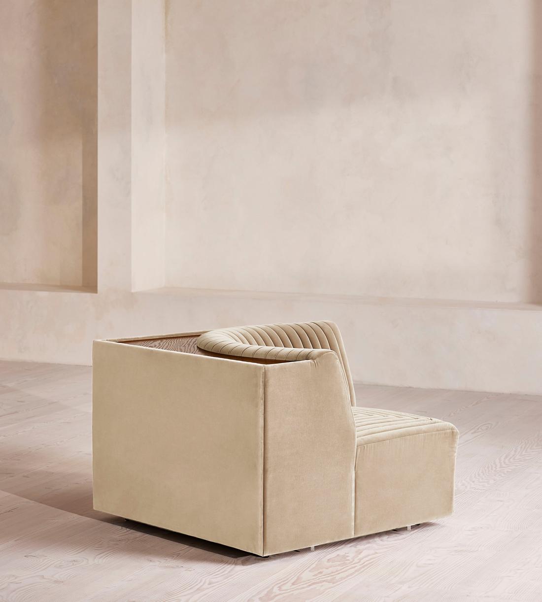 Hamish Modular Sofa - Corner Module - Velvet - Oyster - UK - Image 9