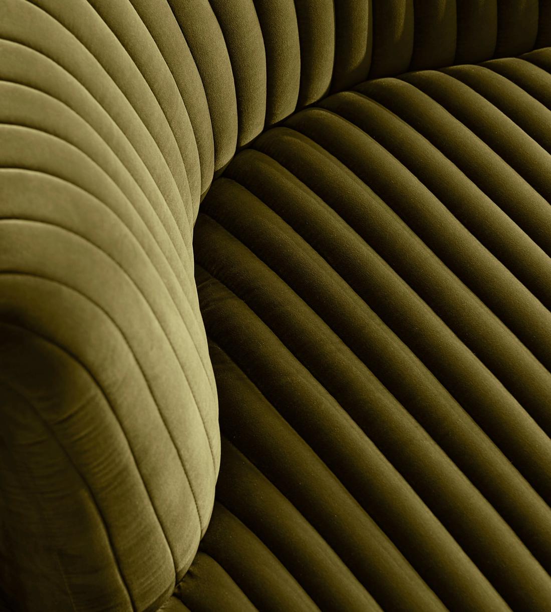 Hamish Modular Sofa - Corner Module - Velvet - Olive - Image 5