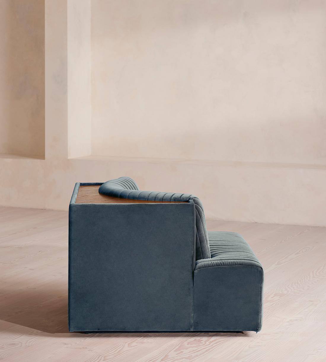 Hamish Sectional Sofa - Corner Module - Velvet - Grey Blue - US - Image 3