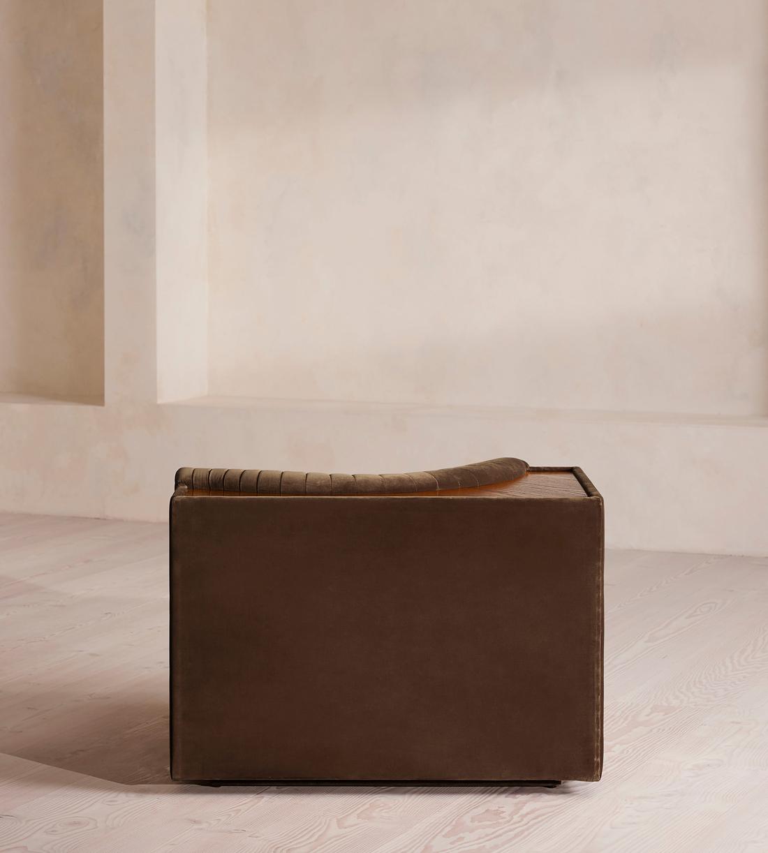 Hamish Modular Sofa - Left Arm Module - Velvet - Chocolate - Image 4