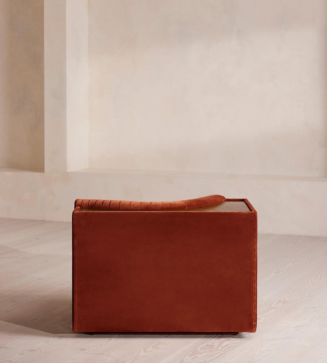 Hamish Sectional Sofa - Left Arm Module - Velvet - Rust - US - Image 4