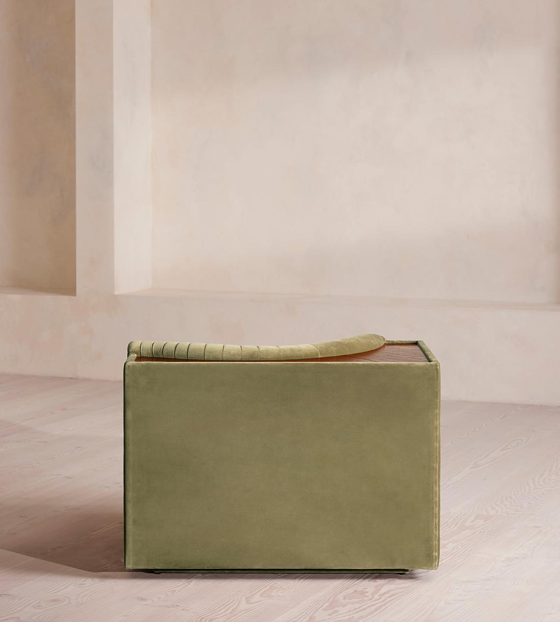Hamish Modular Sofa - Left Arm Module - Velvet - Lichen - Image 4