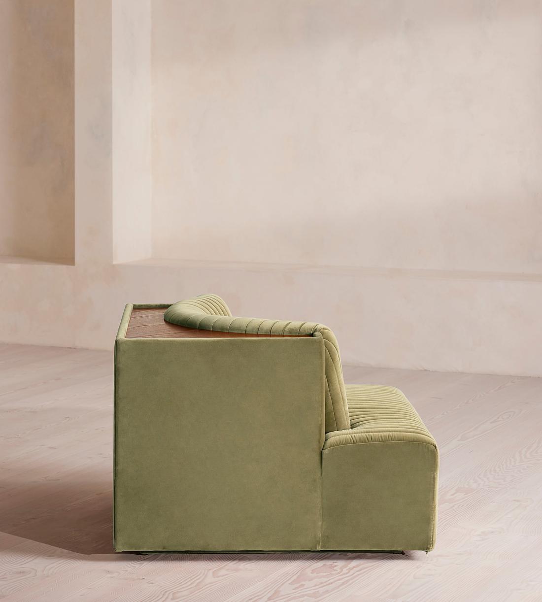 Hamish Sectional Sofa - Left Arm Module - Velvet - Lichen - US - Image 3
