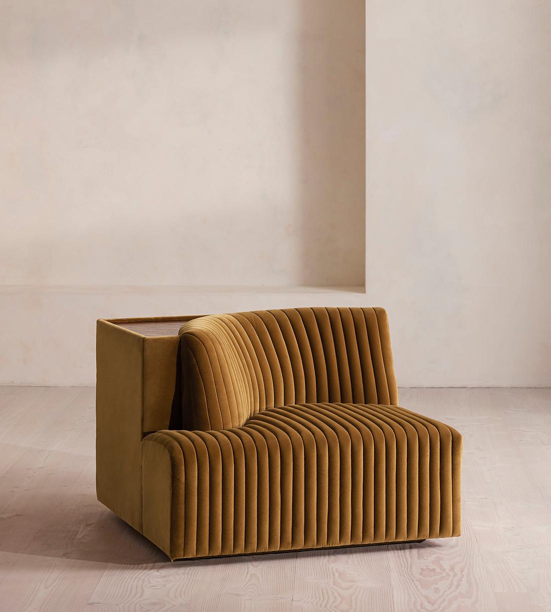 Hamish Sectional Sofa - Left Arm Module - Velvet - Mustard - US - Image 2