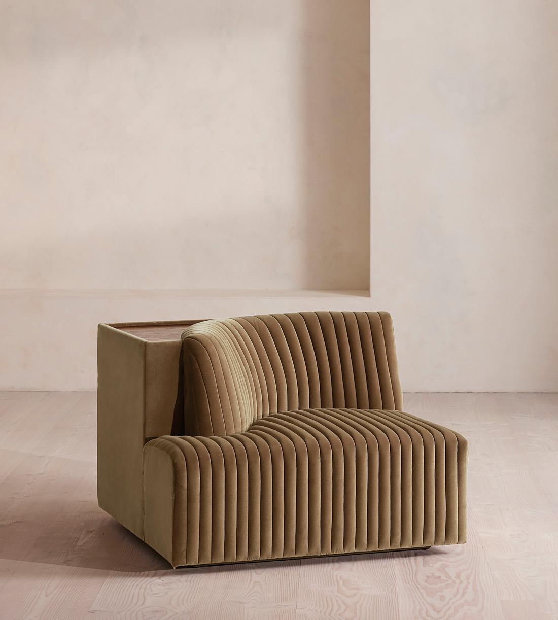 Hamish Sectional Sofa - Corner Module - Velvet - Truffle - US - Image 2