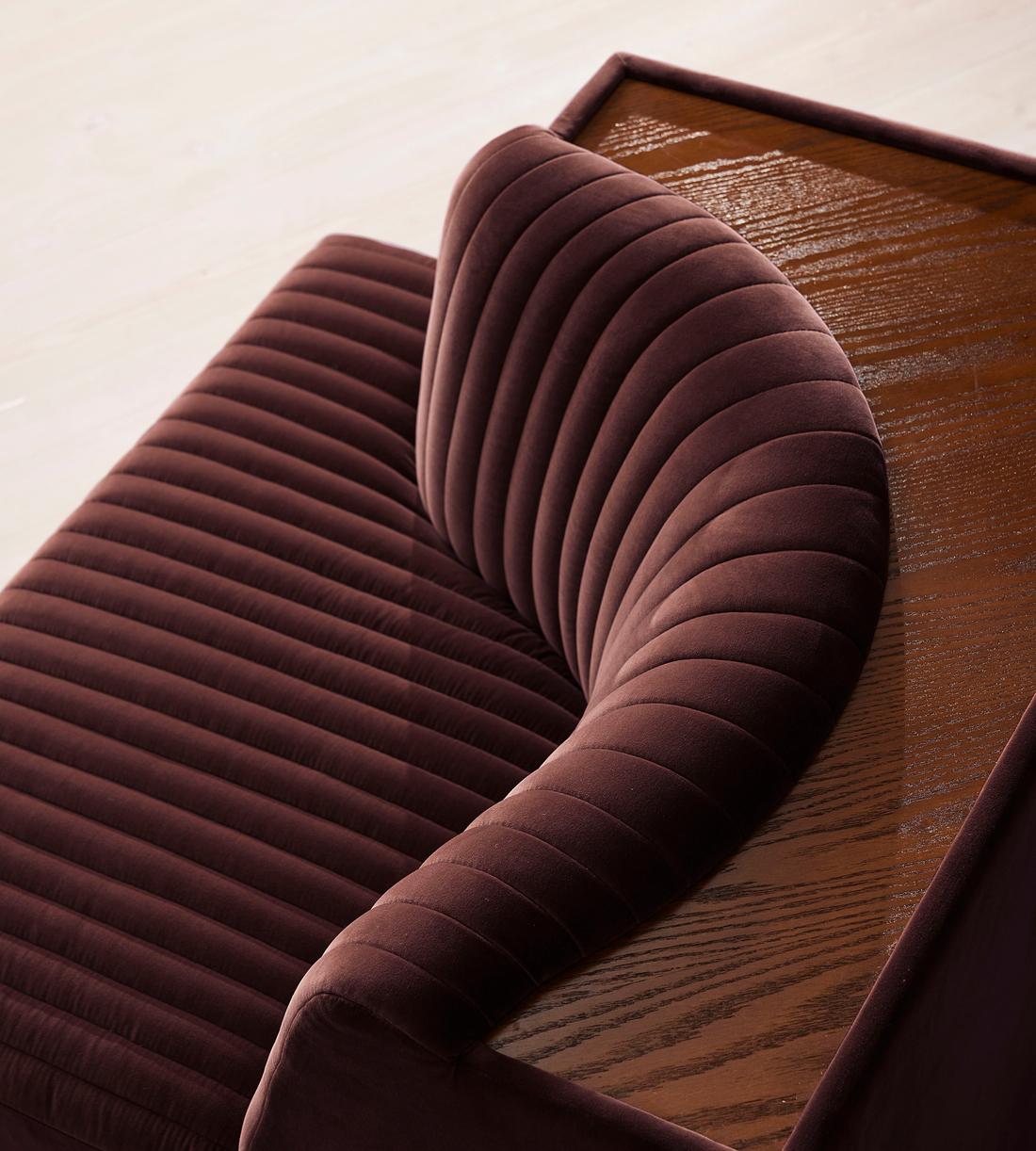 Hamish Modular Sofa - Corner Module - Velvet - Aubergine - UK - Image 6