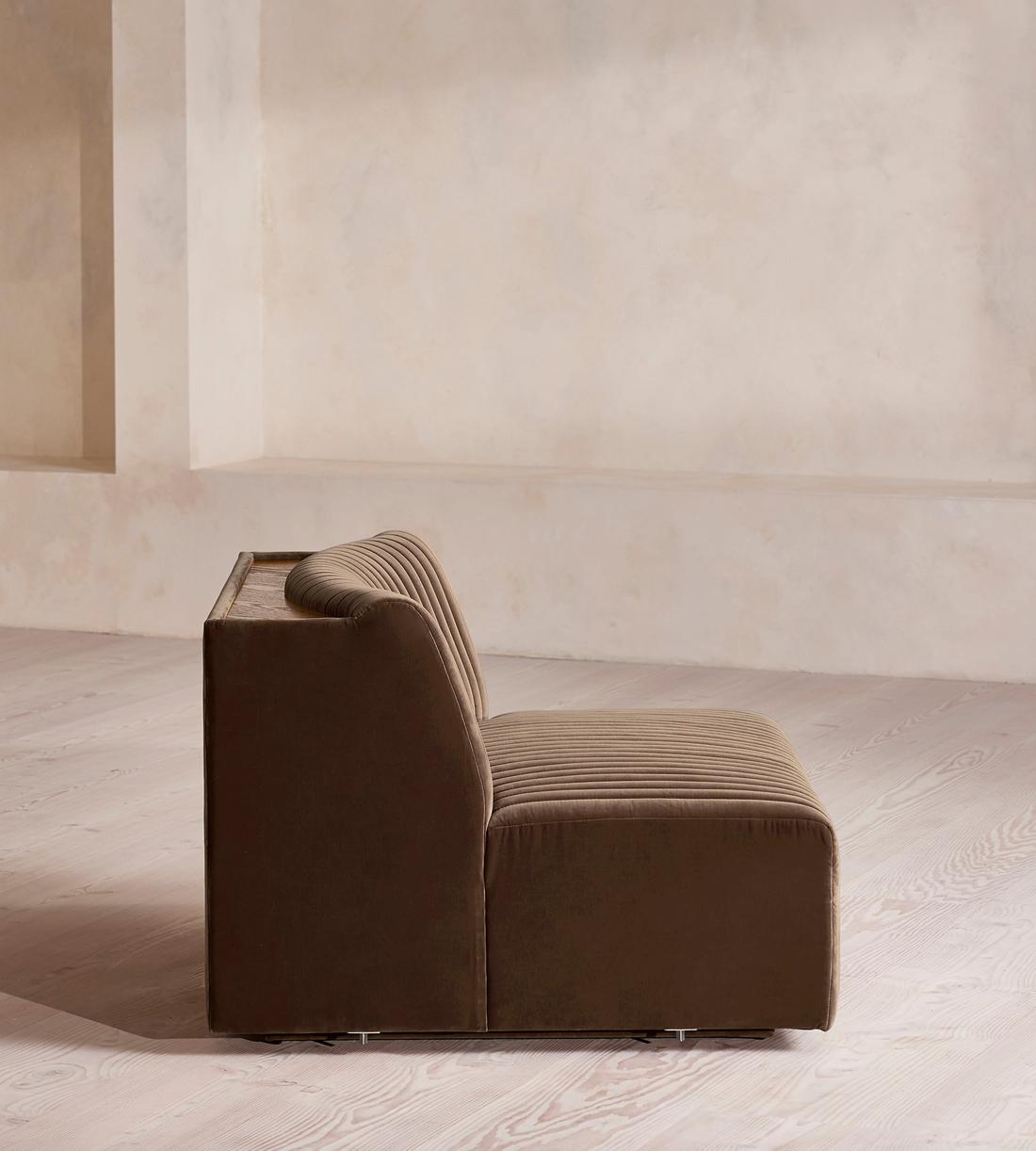 Hamish Modular Sofa - Left Arm Module - Velvet - Chocolate - Image 8