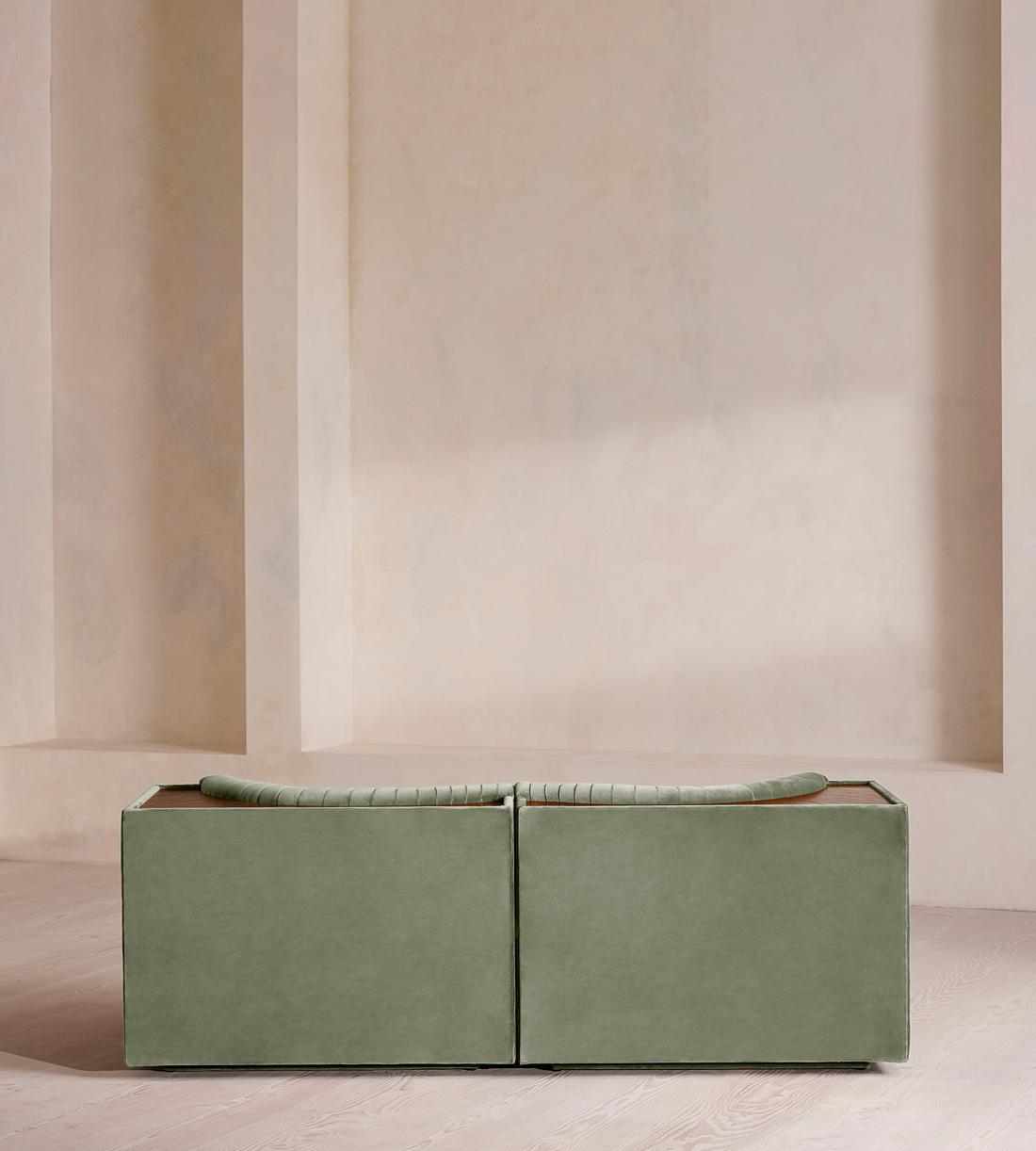 Hamish Modular Sofa - Three Seater - Velvet - Seafoam - UK - Images - Image 4