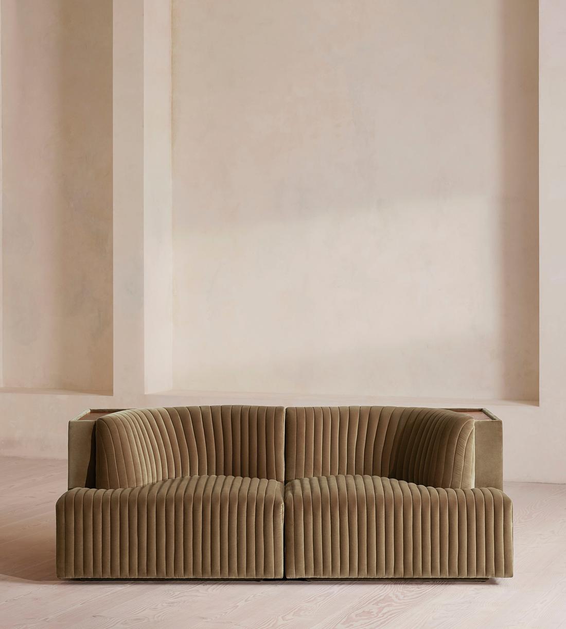 Hamish Modular Sofa - Three Seater - Velvet - Truffle - UK - Listing - Image 1