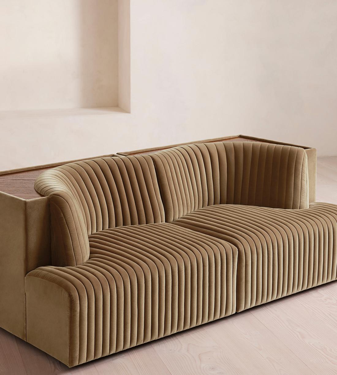 Hamish Modular Sofa - Three Seater - Velvet - Truffle - UK - Images - Image 5