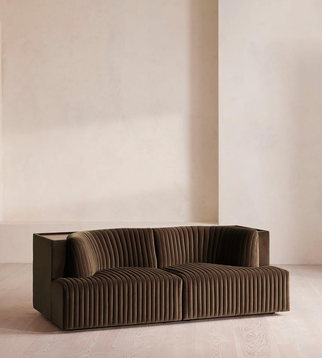 Hamish Modular Sofa - Three Seater - Velvet - Chocolate - Listing - Image 2