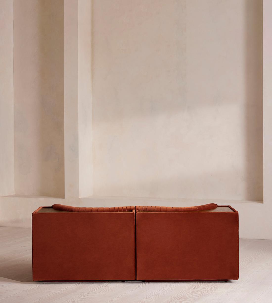 Hamish Sectional Sofa - Three Seater - Velvet - Rust - US - Images - Image 4